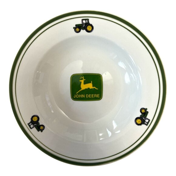 John Deere Tractor Soup Salad Bowl 9 in Gibson Licensed 2000s Green Yellow - Picture 1 of 4